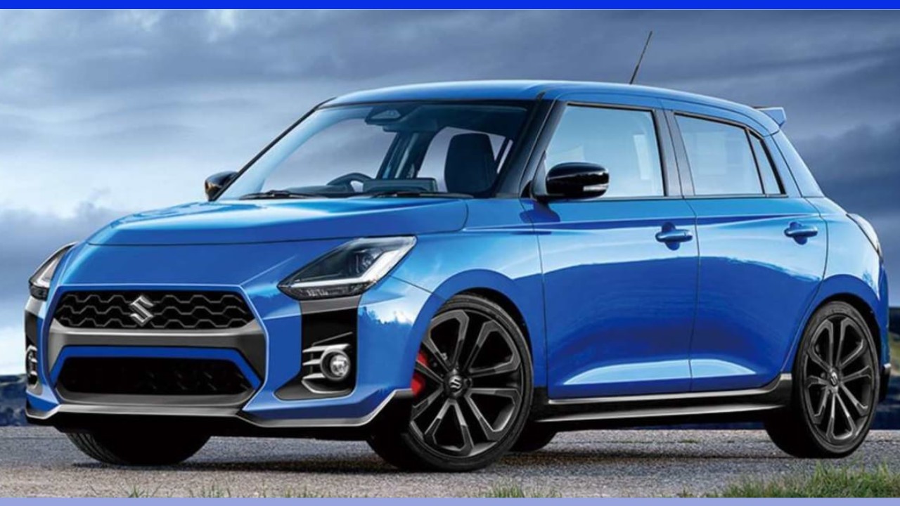 नई Maruti Suzuki Swift 2025 फ्रंट व्यू – स्टाइलिश हैचबैक कार