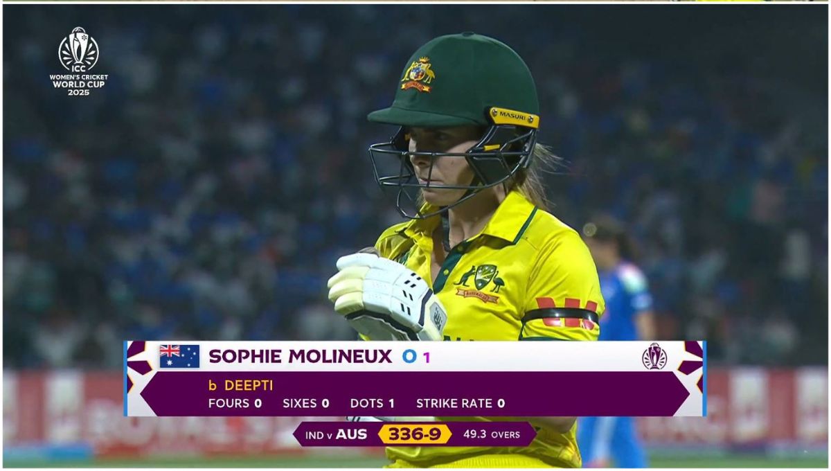 Sophie Molineux disciplined bowling helped Australia defeat India in ICC Women’s World Cup 2025 semifinal