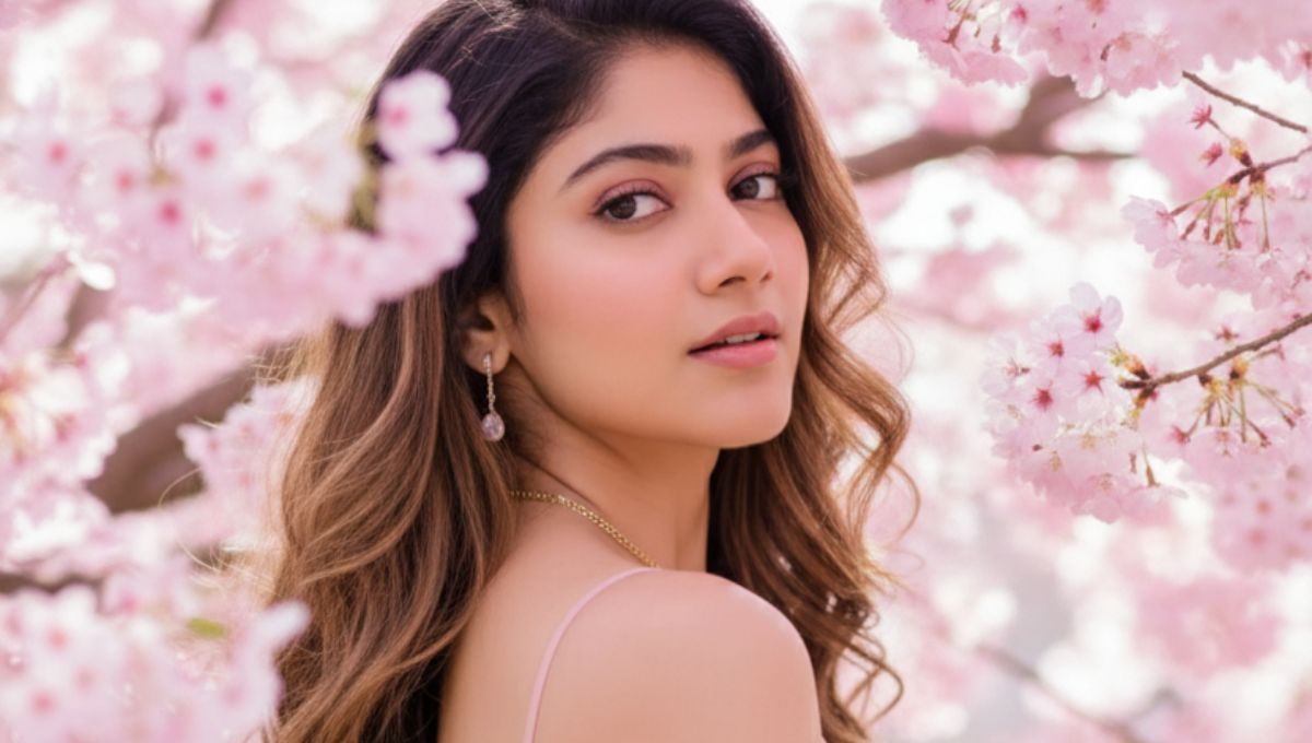 Gemini AI Flower Dress Prompts से बना शानदार डिजिटल फ्लोरल ड्रेस पोर्ट्रेट