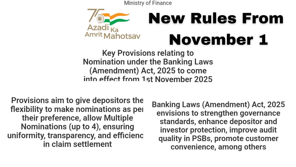 New Rules From November 1